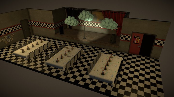 fnaf stage 3D Model