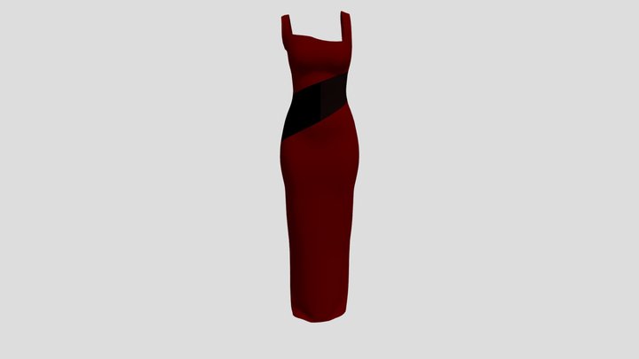 Partywear girl dress 3D Model