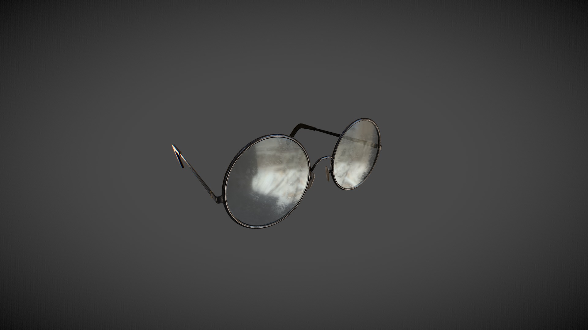 3D model Old Glasses v2 - This is a 3D model of the Old Glasses v2. The 3D model is about a light fixture on a ceiling.
