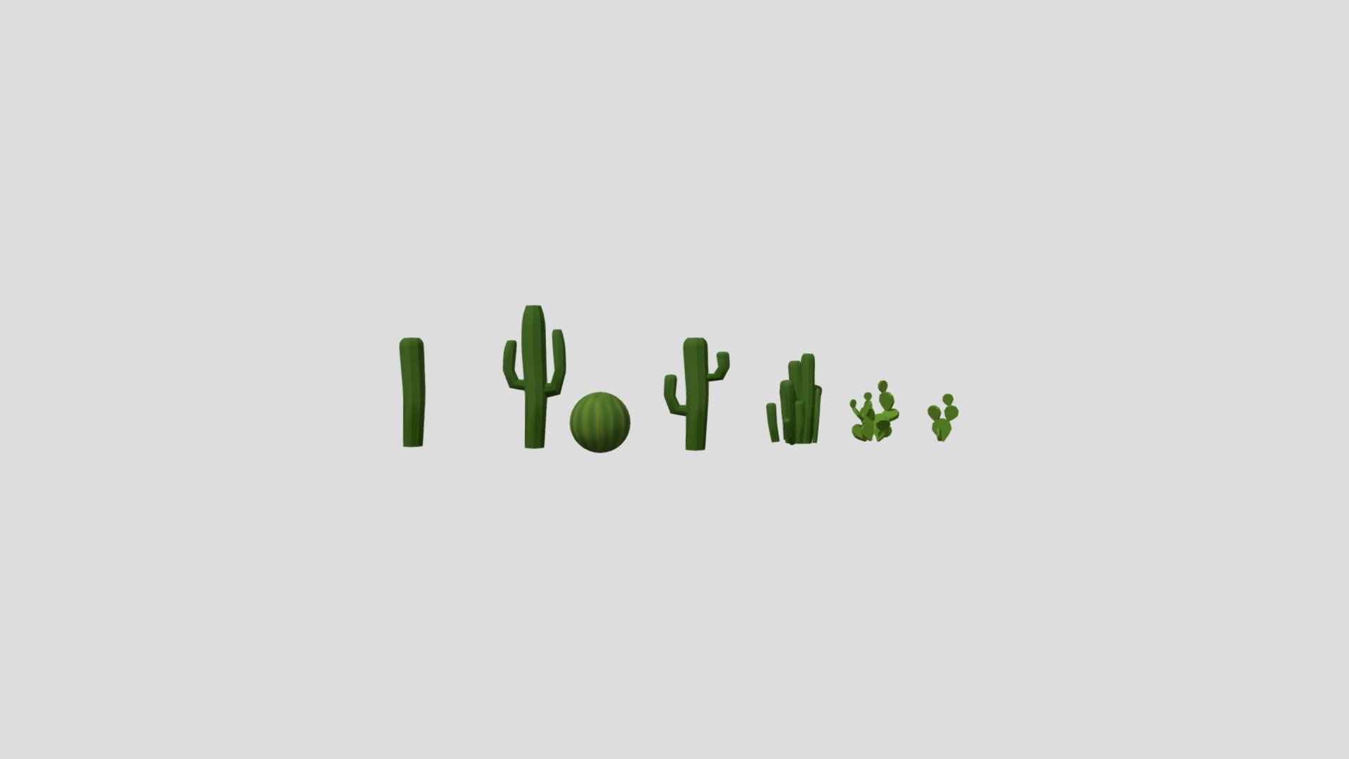 Cactus assets - 3D model by myrthevdmeulen [2393c24] - Sketchfab