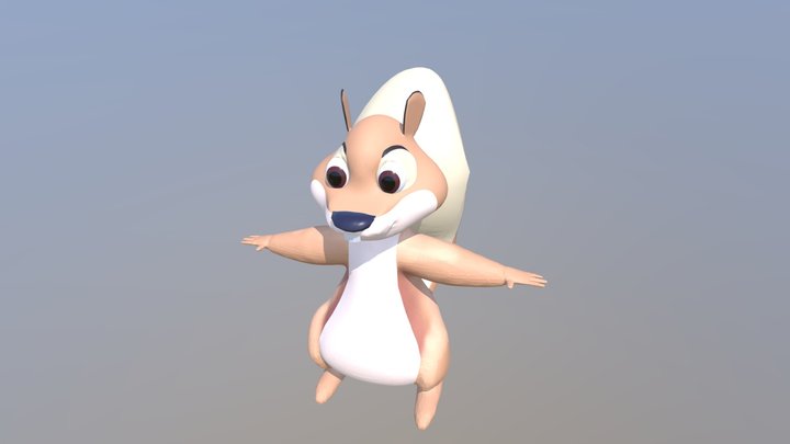 Cartoon Squirrel Fritz 3D Model