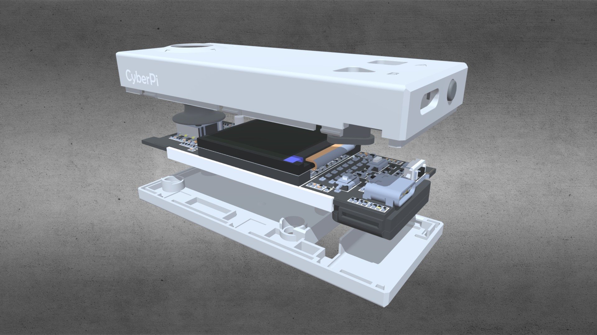 mBot 2 CyberPi card and its box — Sketchfab embed 3D viewer