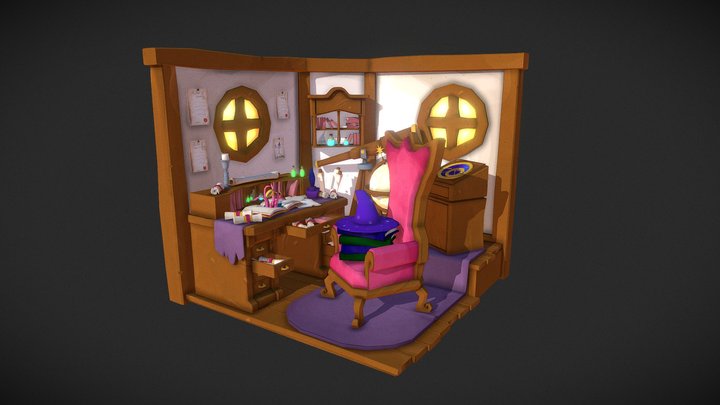 DAE Crib - The old Archwizard's Study room 3D Model