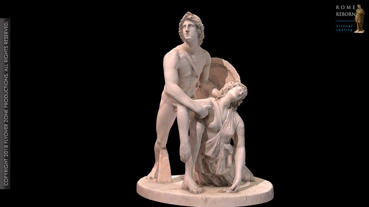 3D rendering of Achilles and Penthesilea (reconstruction)
