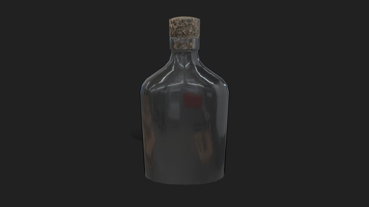Alcohol Bottle 03 - Glass Lark 3D Model
