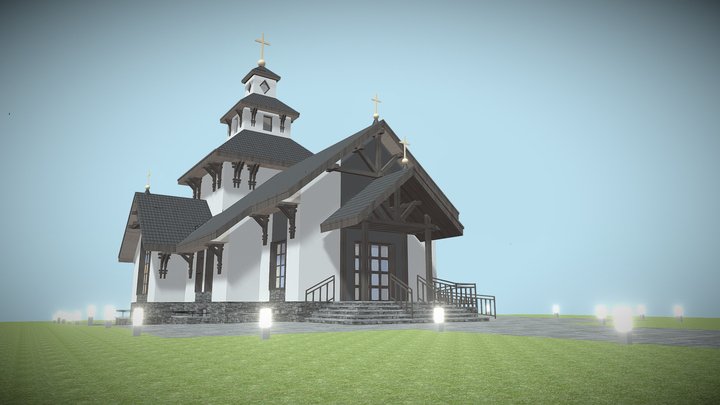 Церква_ Черепиця 3D Model