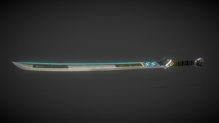 Sci-Fi Futuristic Katana 3D Model