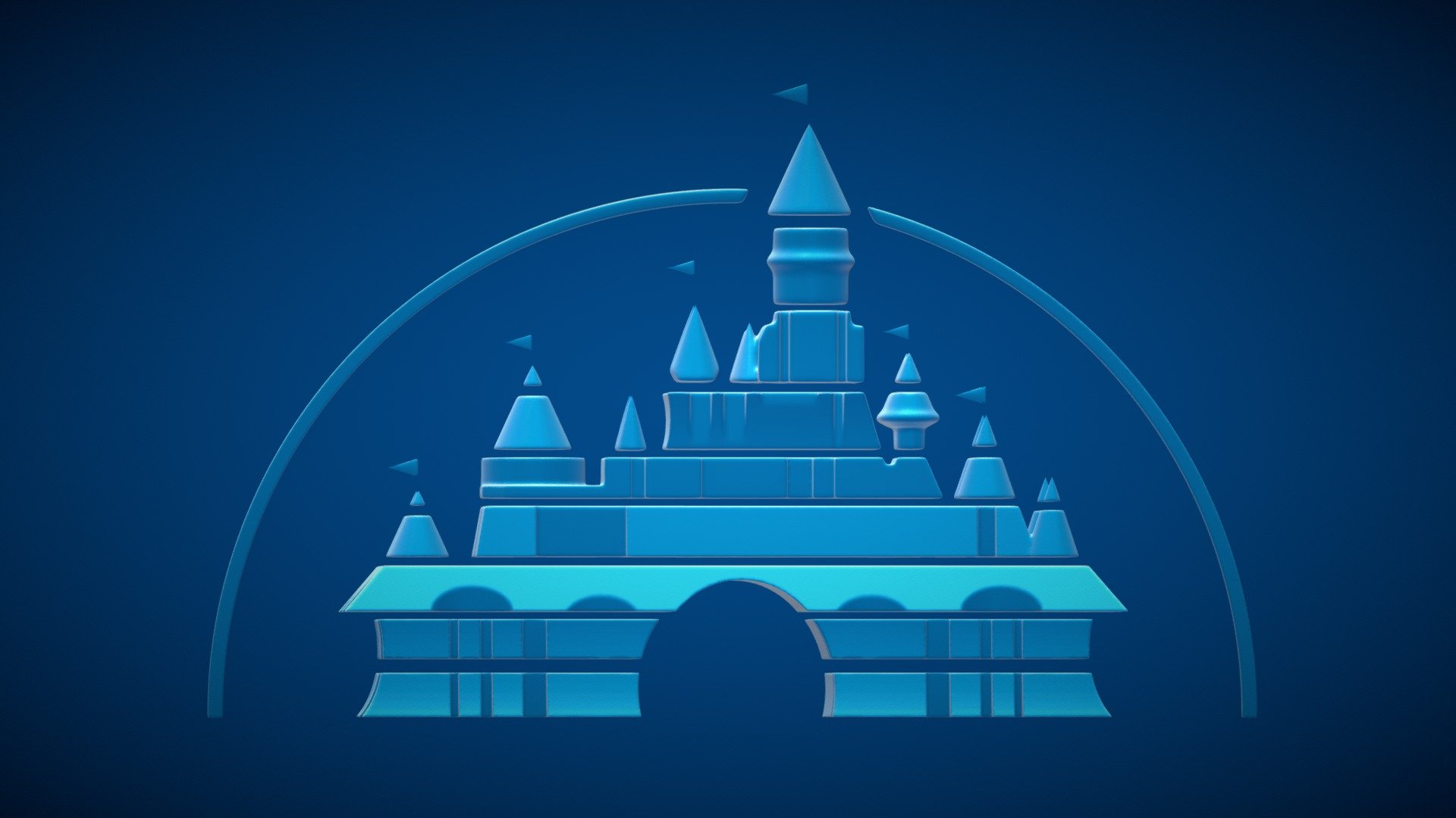 Disney Castle Logo Style Buy Royalty Free 3d Model By Kempfgrafik
