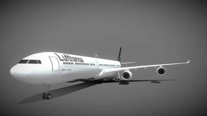 A340-600 3D Model
