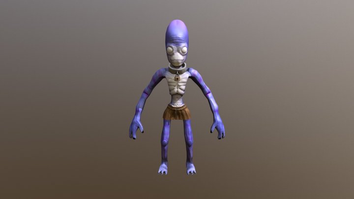 Oddworld style Alien (WIP) 3D Model