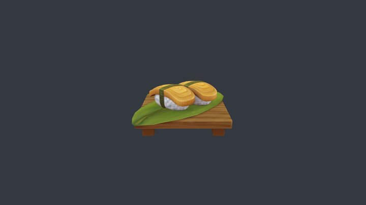 Genshin Impact food - Bird Egg Sushi 3D Model