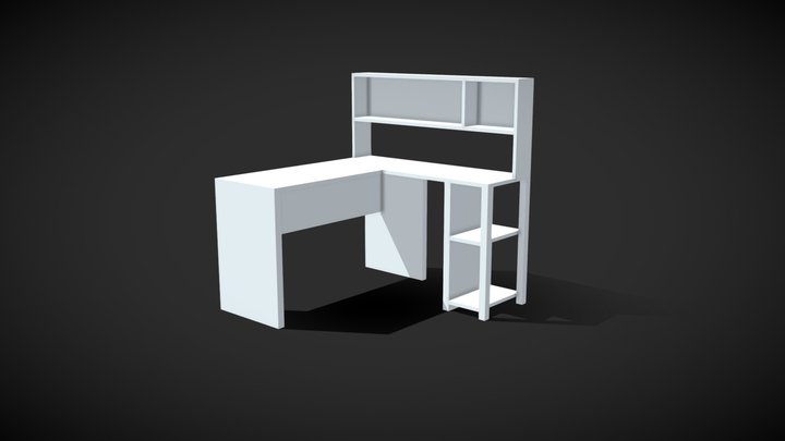 Simple desk table 3D Model