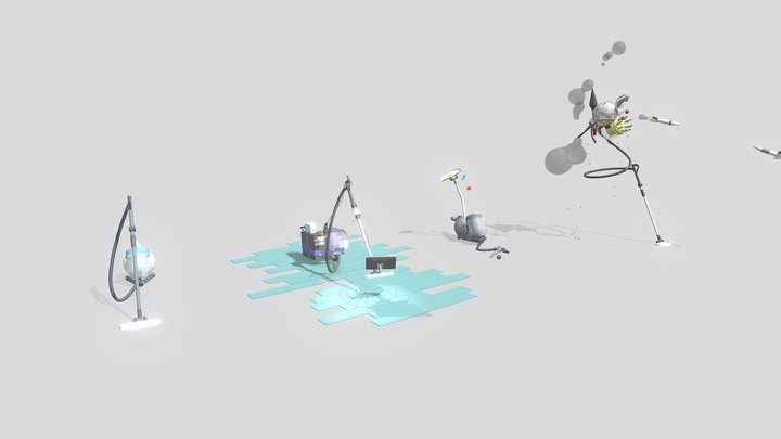 Draft_xYz_school Vacuum Cleaner DZ6_1 3D Model
