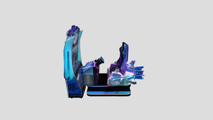 Neon Flight Arcade Simulator 3D Model