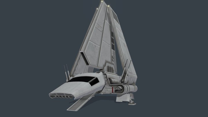 Imp Lambda Shuttle V2 3D Model