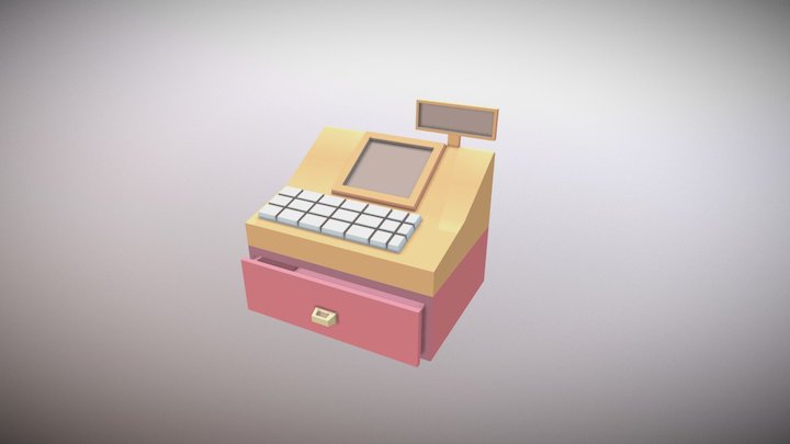 Low Poly Cash Register 3D Model