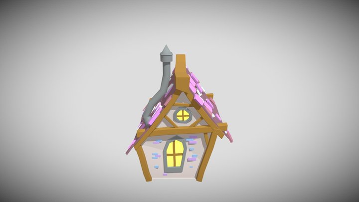 Stylised Low-Poly House 3D Model
