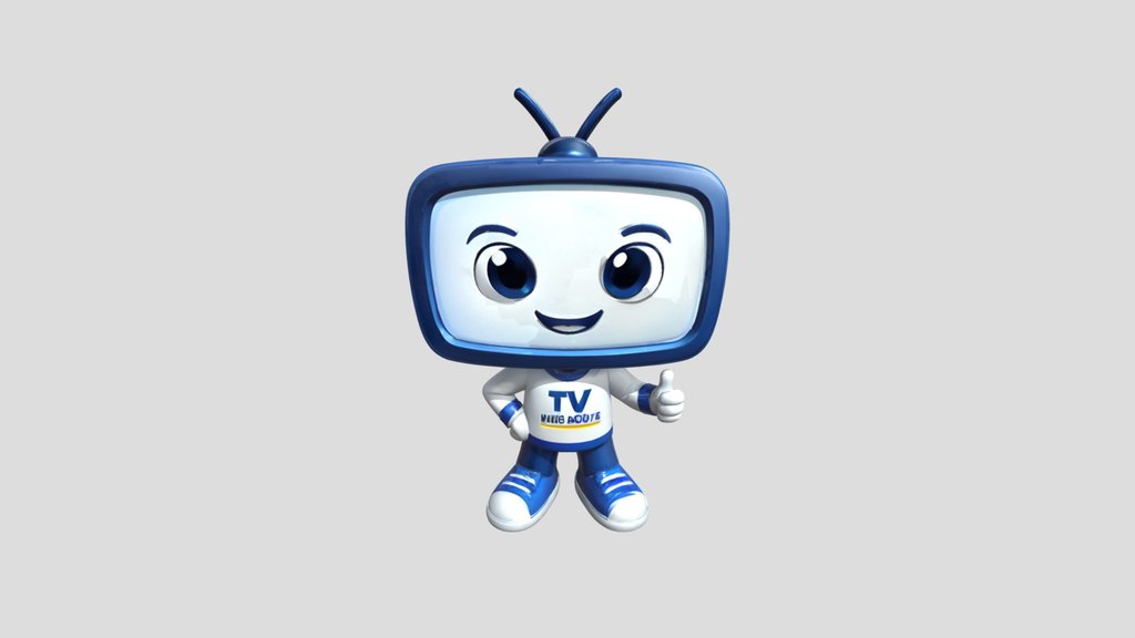 Anthropomorphic TV mascot character