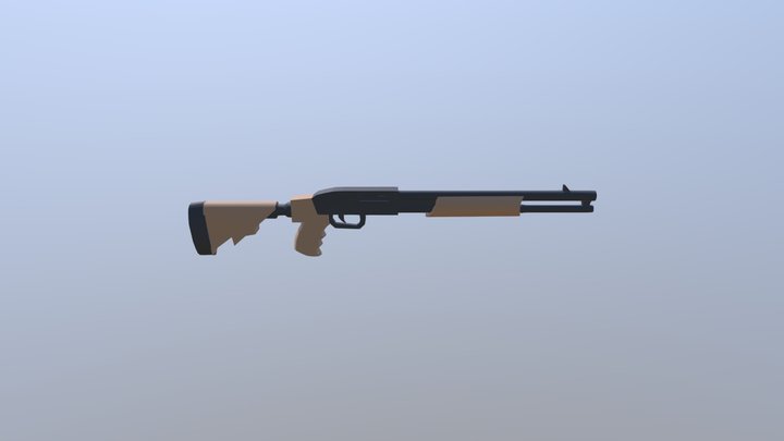 Simple Shotgun 3D Model