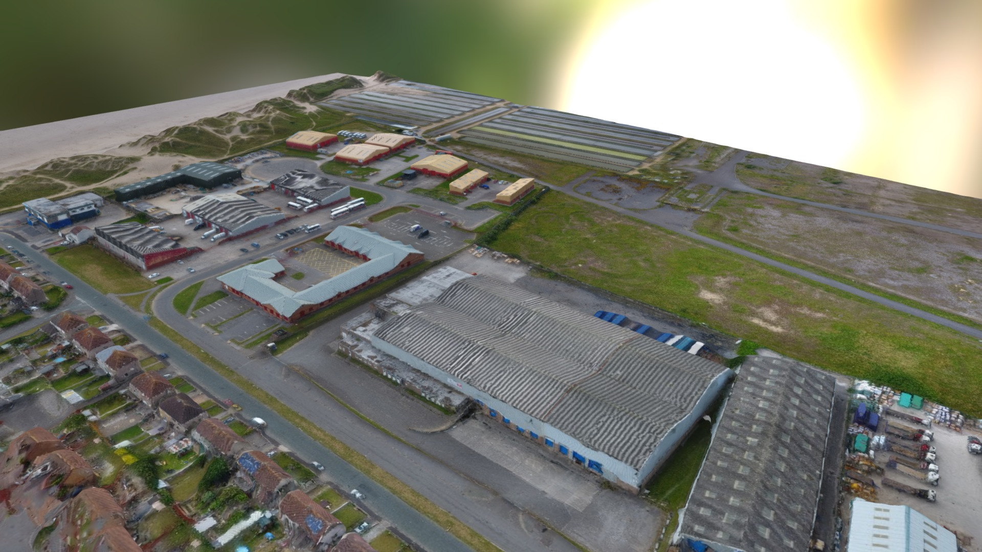 3D model Endevaour - This is a 3D model of the Endevaour. The 3D model is about a large building with a parking lot.