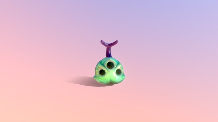 Evil Hairy Ball 3D Model