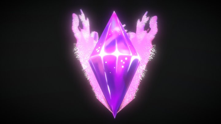Stylized Magic Gem Rock (BubbleTown) 3D Model