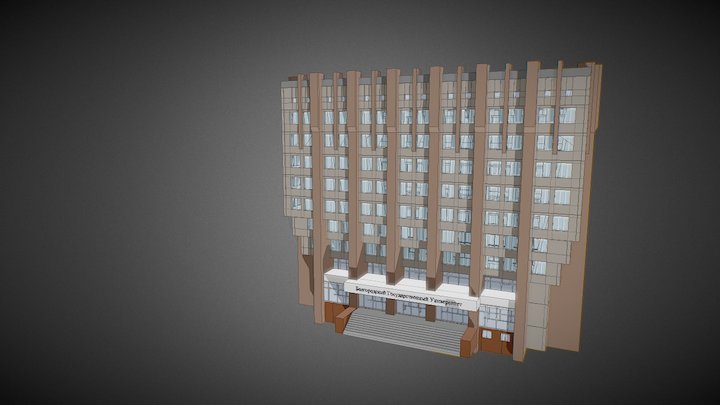 Здание БелГУ 3D Model
