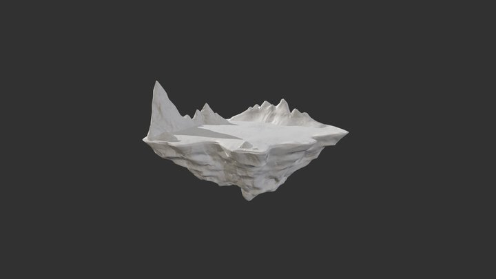 floating land - white version 3D Model