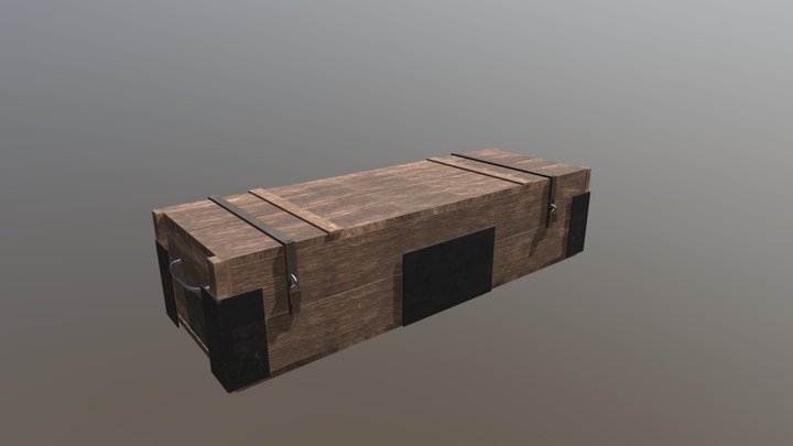 ammo box low poly 3D Model