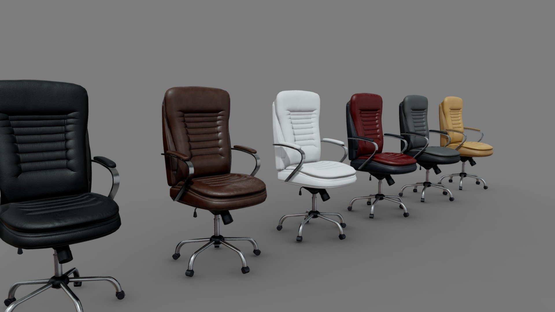 Realistic office chair Gameready Lowpoly model Buy Royalty Free 3D