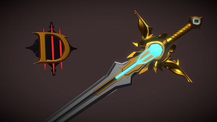 Tyrael's sword El'Druin 3D Model