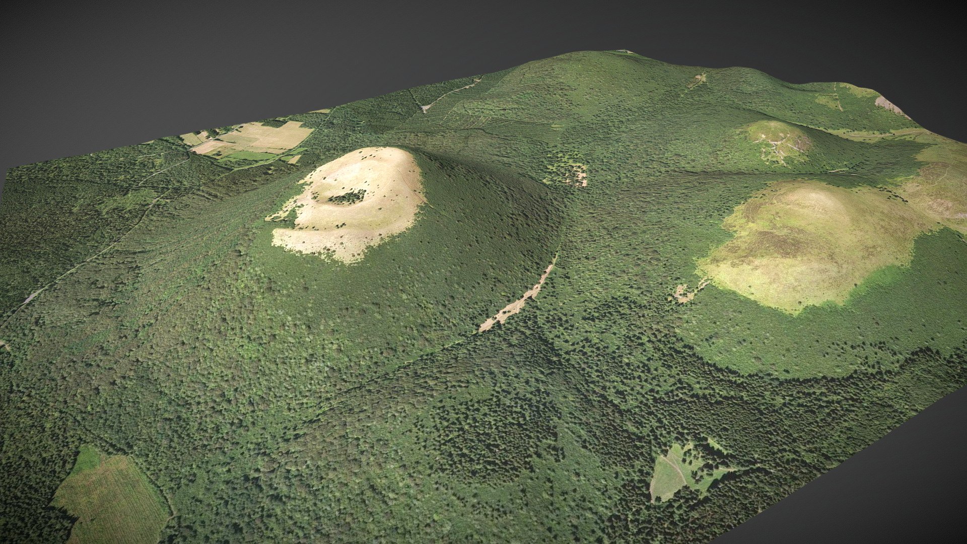 Puy de côme - Volcanisme (NASADEM)