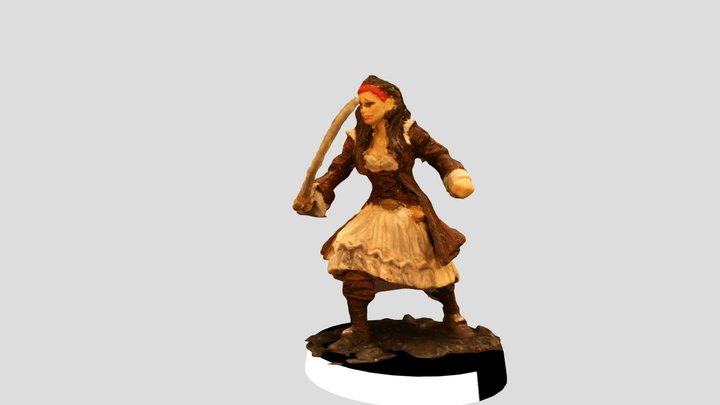 Female Pirate 3D Model