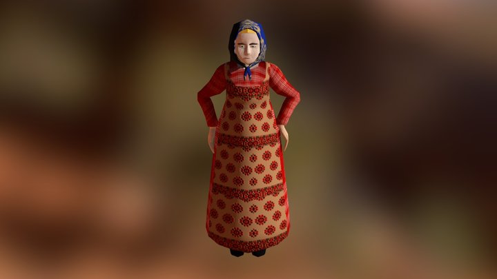 Ukrainian Babushka 3D Model