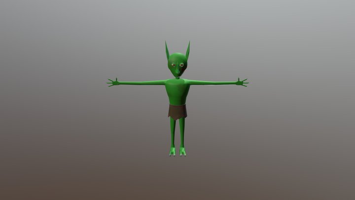 Goblin Textured 3D Model