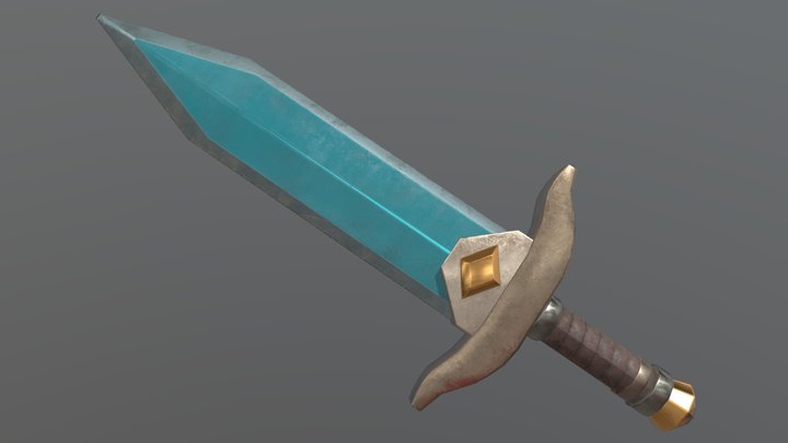 Low Poly Claymore 3D Model
