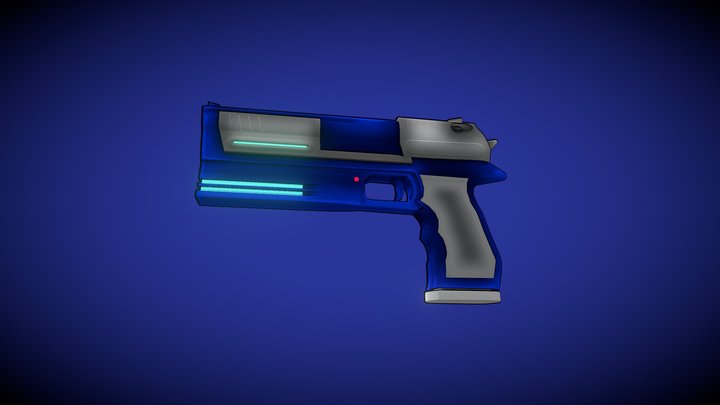 Pistola Cell Shading 3D Model