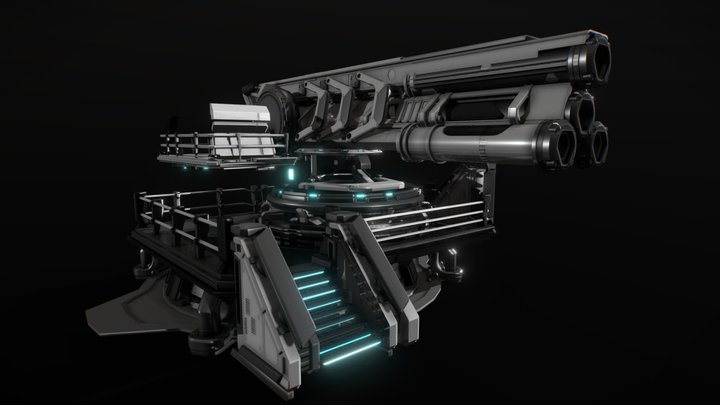 The Juggernaut Sci-Fi Cannon 3D Model