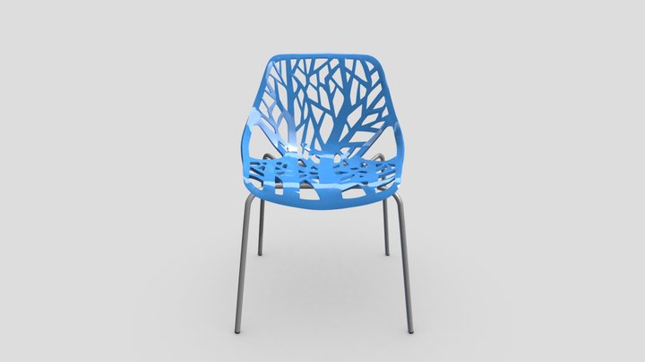 Blue Chair 01 3D Model