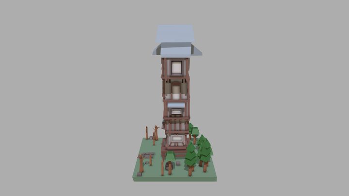 Fantasy House 3D Model