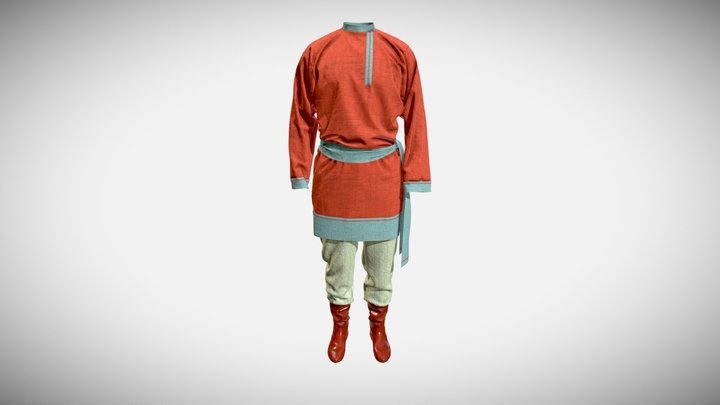 Raek’s costume from a traditional engraving 3D Model