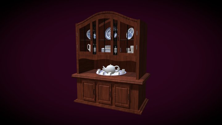 China Cabinet 3D Model