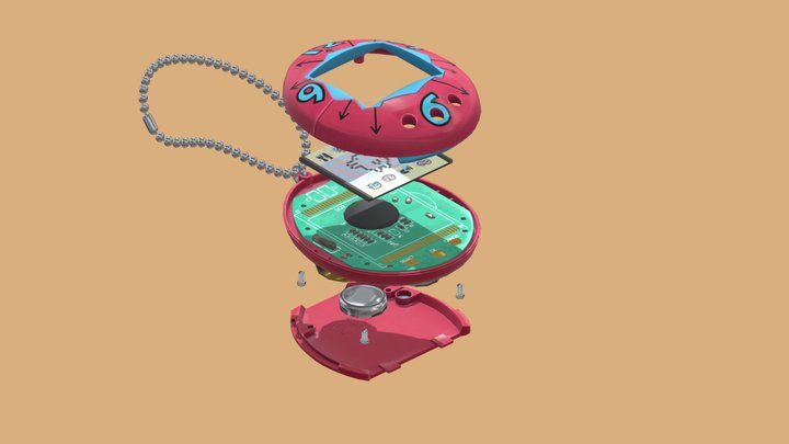 P1 Tamagotchi 3D Model