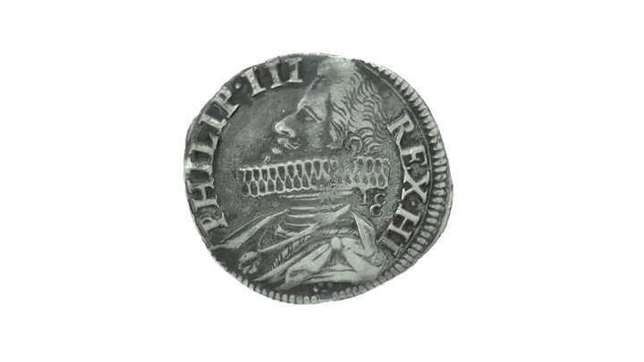15 grana. Felipe III. Nápoles. 1618 3D Model