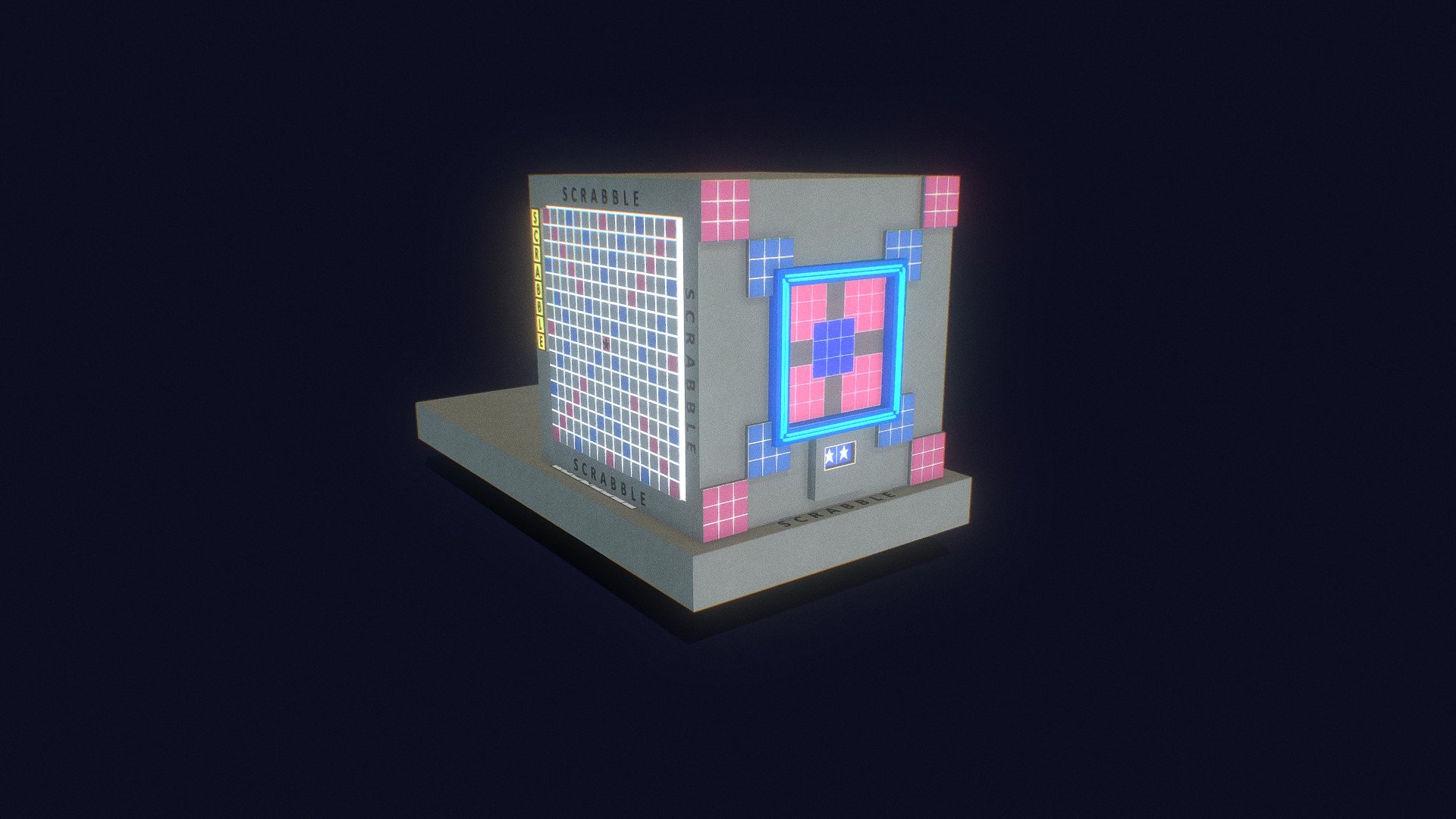 ArtStation - Scrabble Game Show Cube