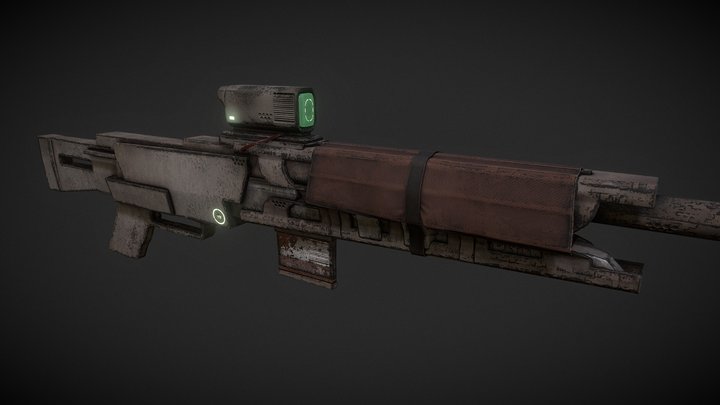 Borderlands Style Sniper 3D Model