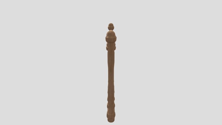 Wooden Headboard 3D Model