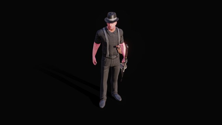 Ganster Animation 3D Model