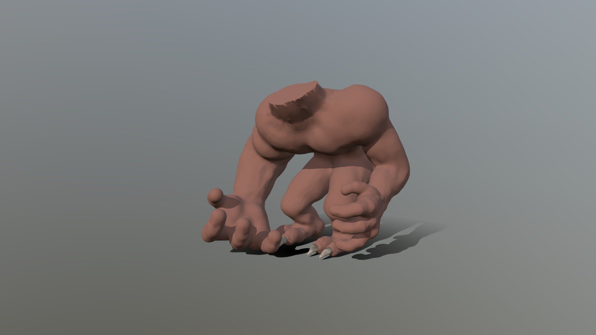 Headless Hunk Monster - One Sculpt Per Day - 2