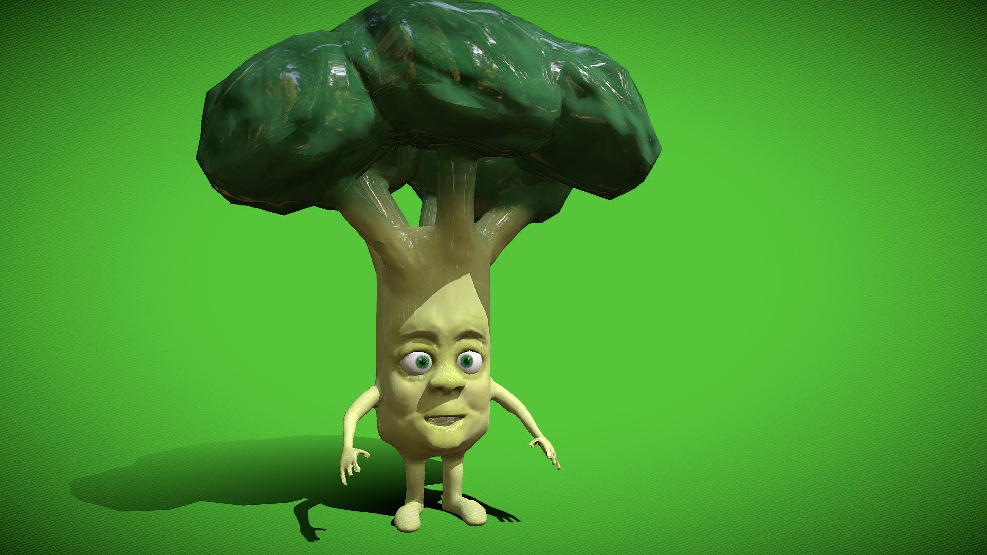 cartoon broccoli - Buy Royalty Free 3D model by 3DAnvil (@3DAnvil) [23c6276]